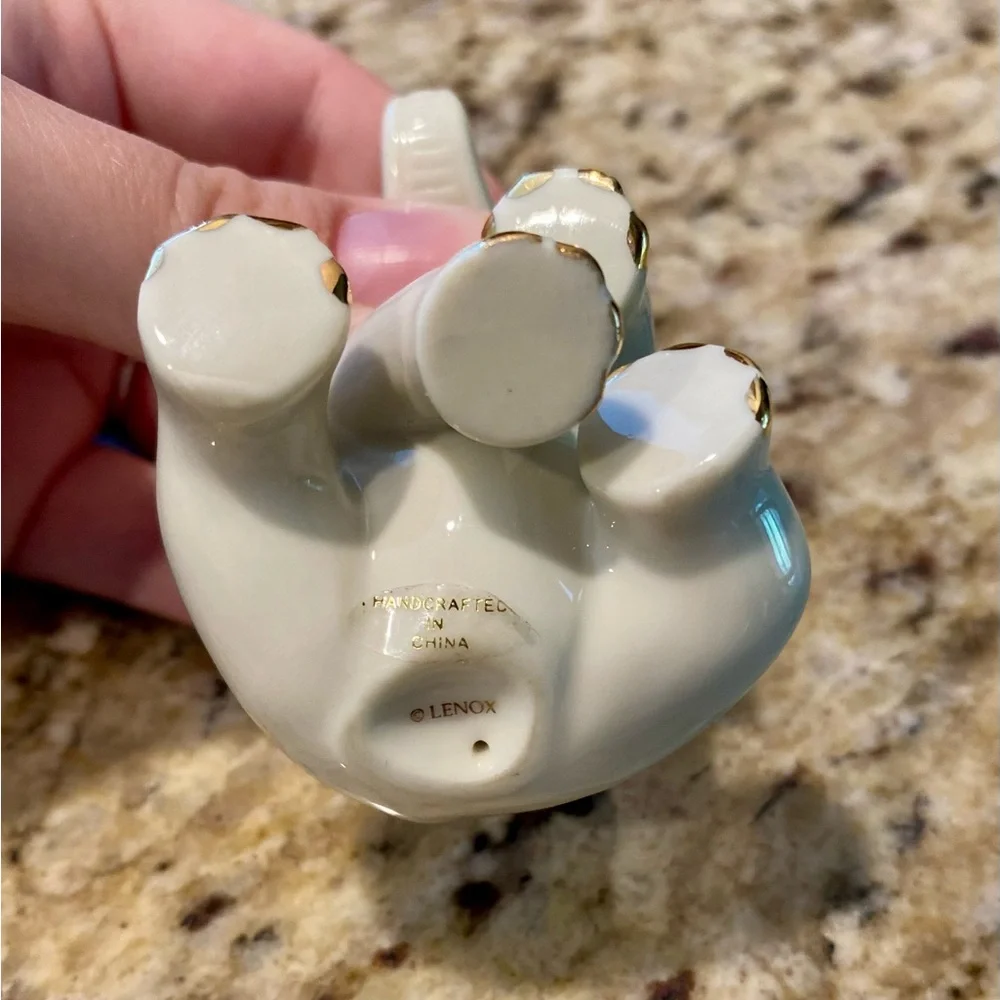 Vintage Lenox Ivory and Gold Porcelain Elephant Figurine - Picture 5 of 5